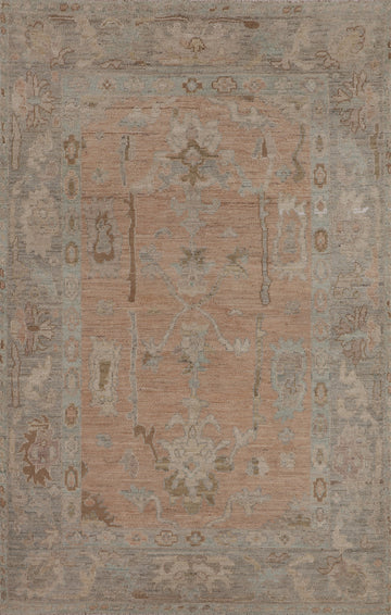 Vegetable Dye Oushak Oriental Accent Rug 4x6