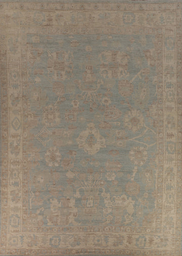 Vegetable Dye Wool Oushak Turkish Large Rug 12x15