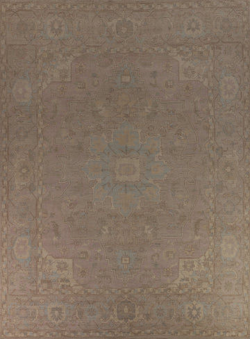 Vegetable Dye Oushak Large Square Rug 12x14