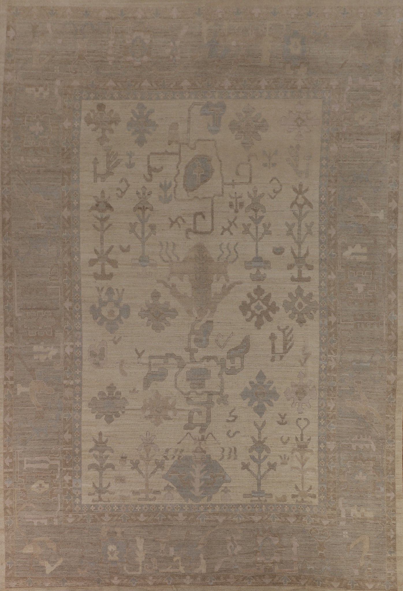 Vegetable Dye Oushak Oriental Large Rug 10x14