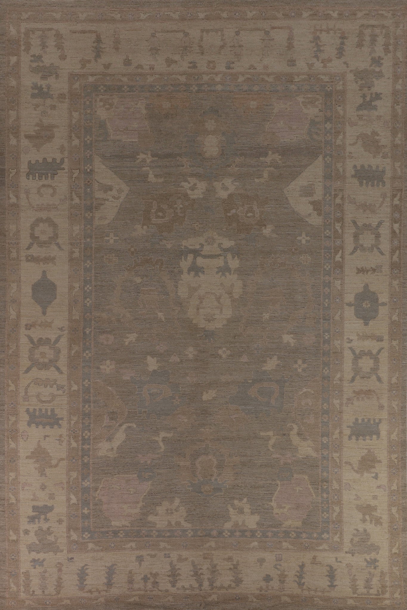 Vegetable Dye Oushak Oriental Large Rug 10x14