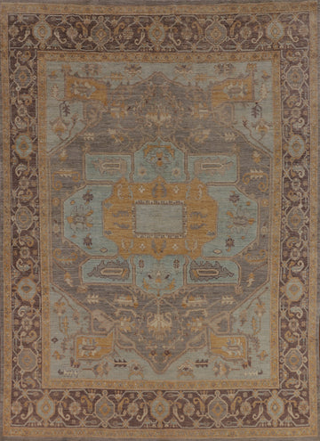 Vegetable Dye Oushak Turkish Area Rug 8x10