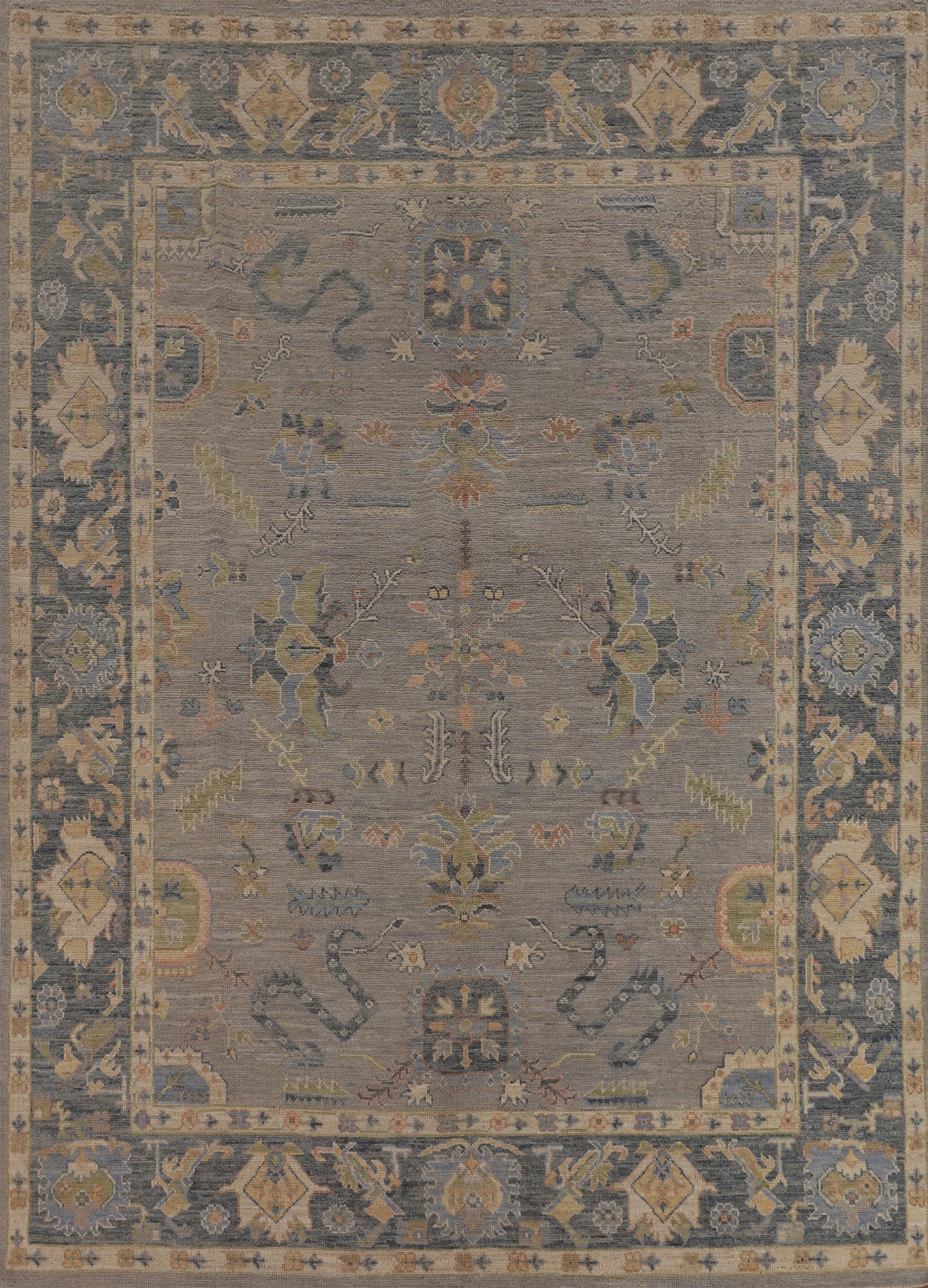 Vegetable Dye Oushak Turkish Area Rug 8x10