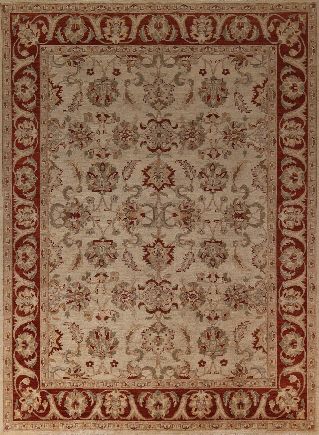 All-Over Floral Chobi Peshawar Oriental Area Rug 9x12