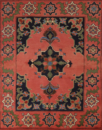Geometric Wool Anatolian Turkish Rug 5x6