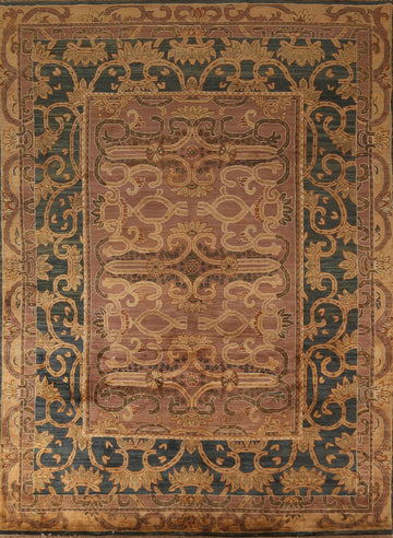 Brown Gold Art & Craft Oriental Area Rug 8x10