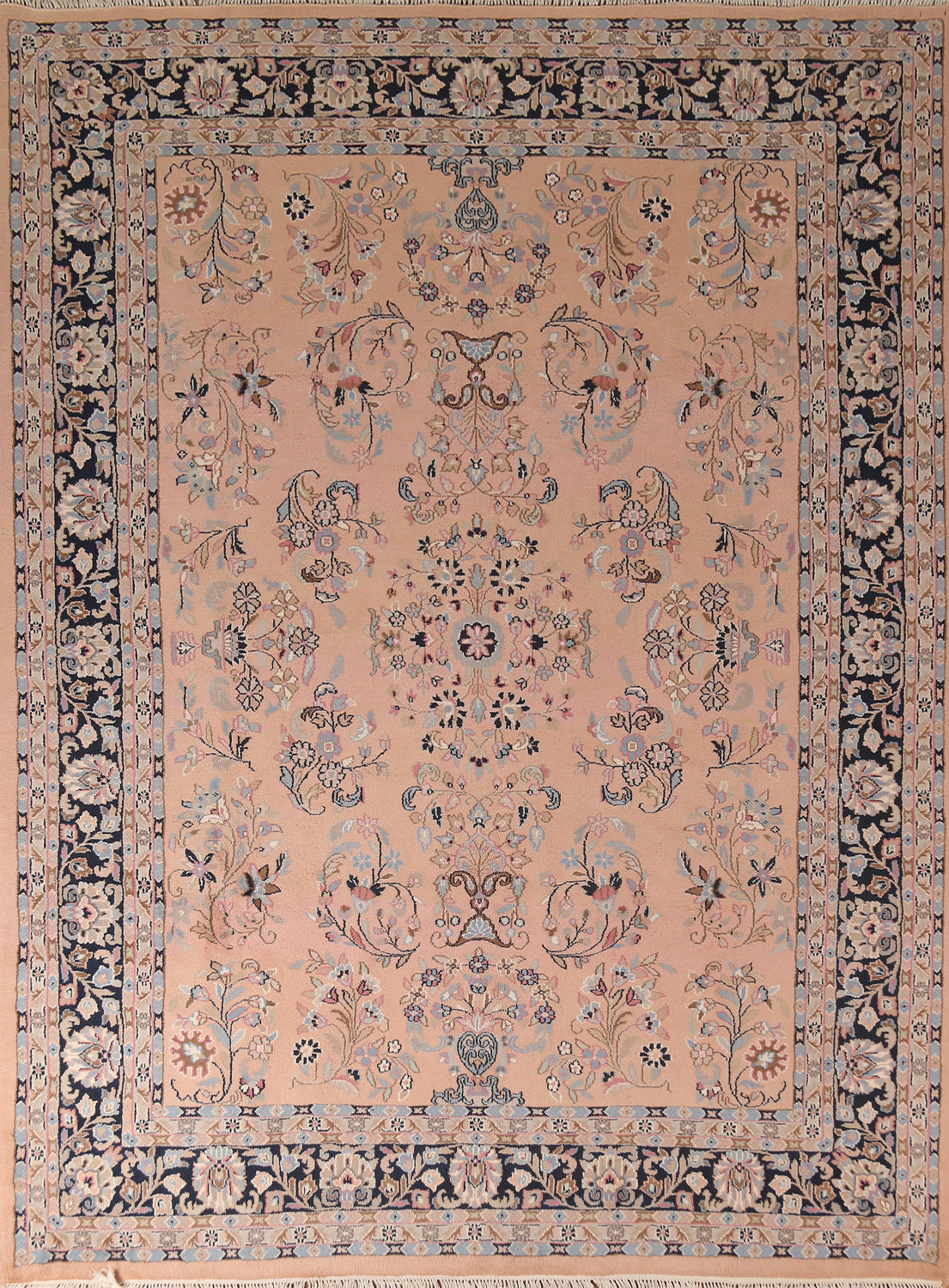 Handmade Pink Sarouk Oriental Area Rug 8x10