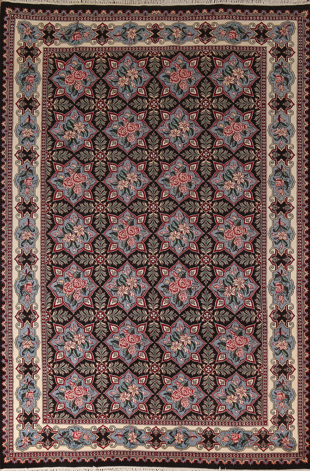 All-Over Floral Art & Craft Chinese Area Rug 6x10