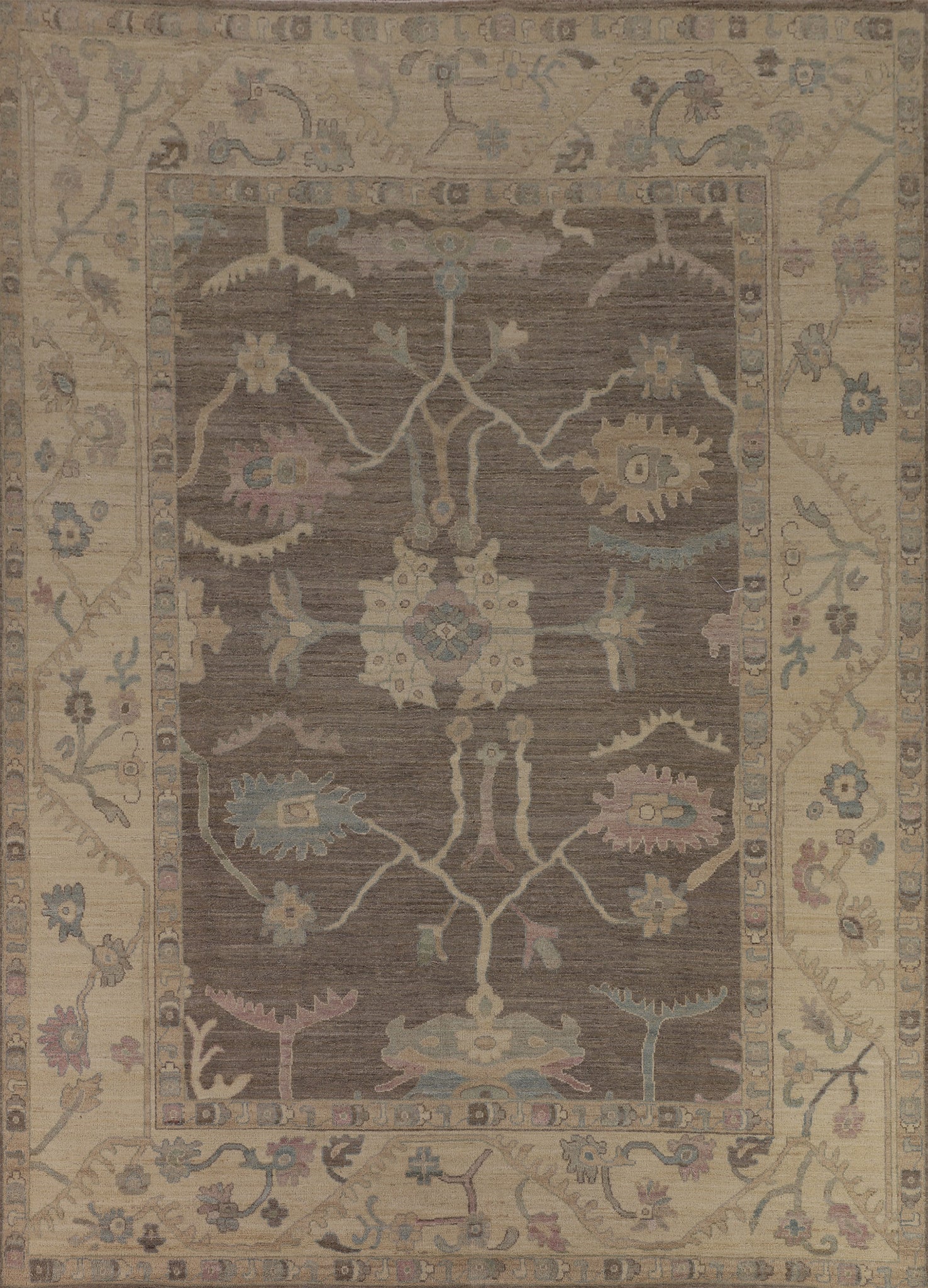 Vegetable Dye Oushak Turkish Area Rug 10x12