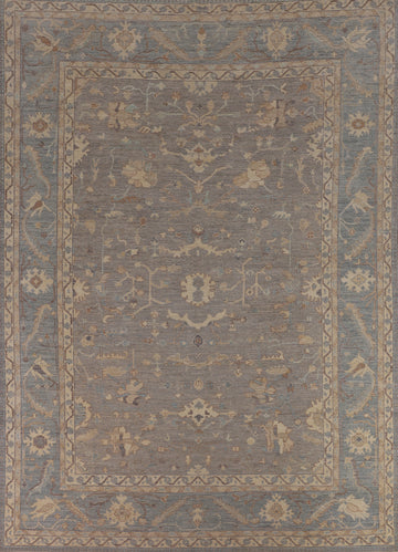 Vegetable Dye Oushak Turkish Area Rug 9x12