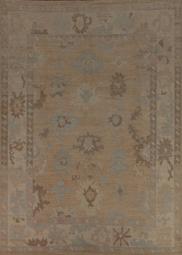 Vegetable Dye Oushak Turkish Area Rug 9x12