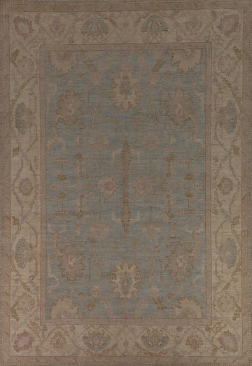 Vegetable Dye Oushak Turkish Area Rug 9x12