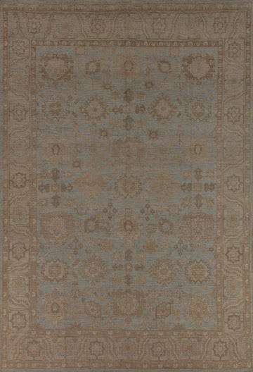 Vegetable Dye Oushak Turkish Area Rug 9x12