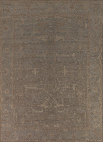 Vegetable Dye Oushak Turkish Area Rug 9x12