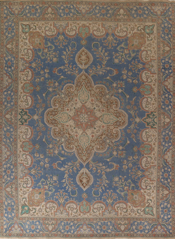 Vintage Wool Tabriz Persian Area Rug 10x13
