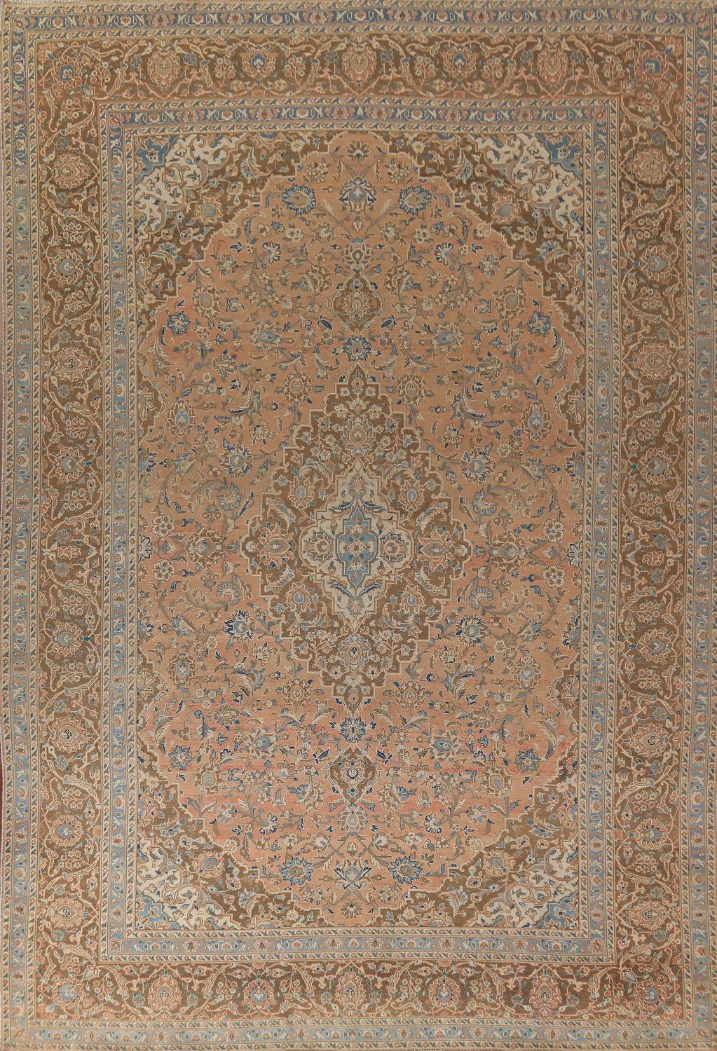 Traditional Floral Mashad Persian Area Rug 9x13