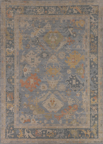 Vegetable Dye Oushak Turkish Area Rug 9x12