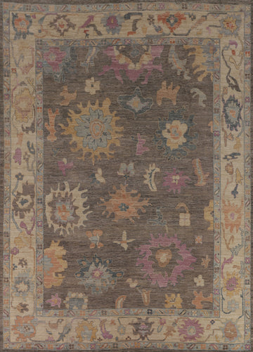 Vegetable Dye Oushak Turkish Area Rug 9x12