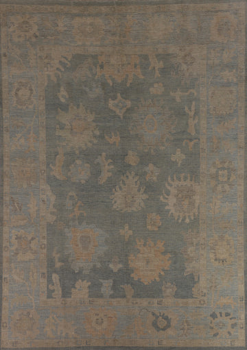Vegetable Dye Oushak Turkish Area Rug 9x12