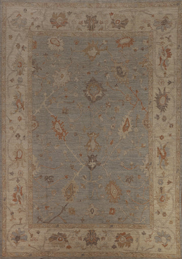 Vegetable Dye Oushak Turkish Area Rug 9x12