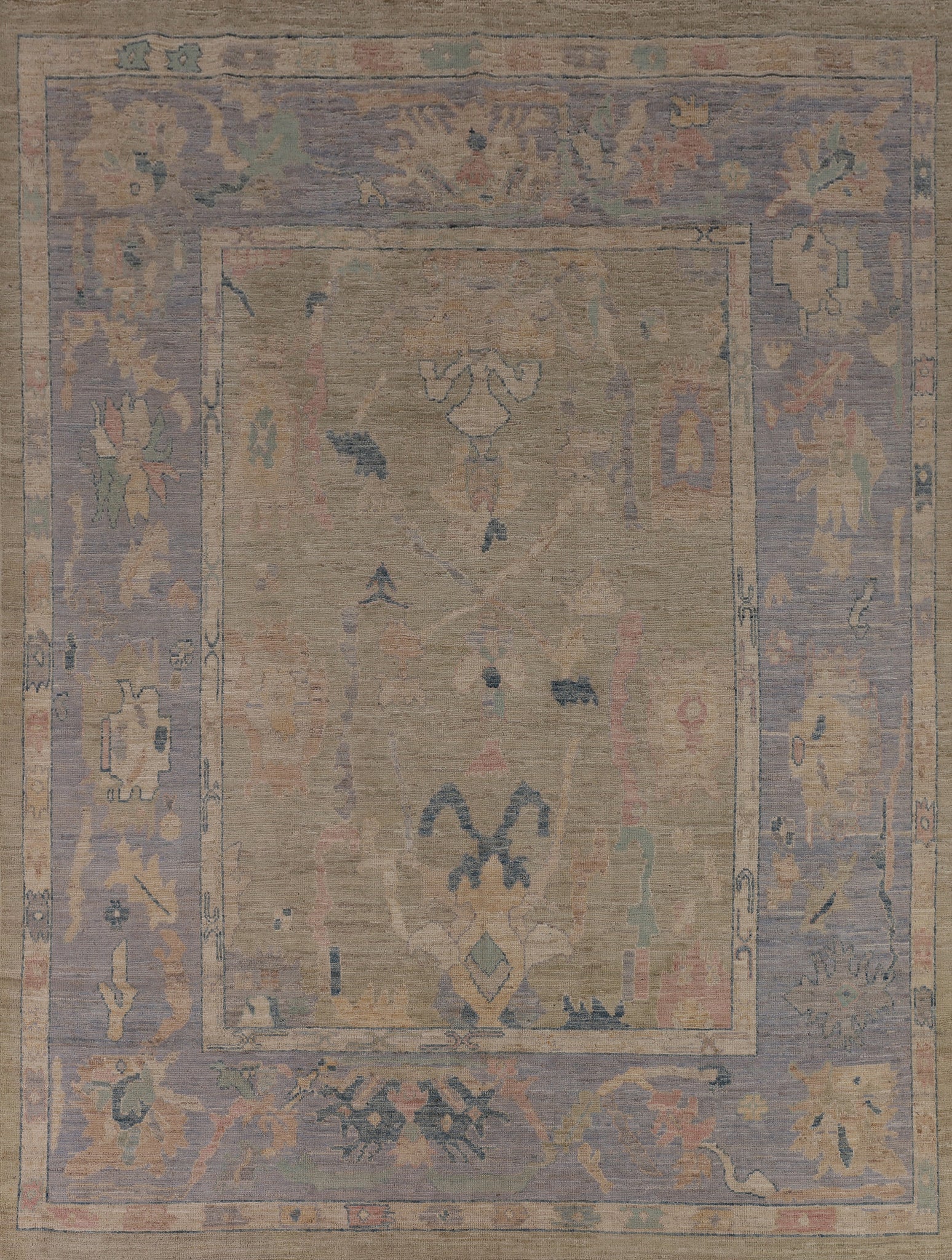 Vegetable Dye Oushak Turkish Area Rug 8x10