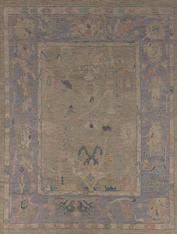 Vegetable Dye Oushak Turkish Area Rug 8x10