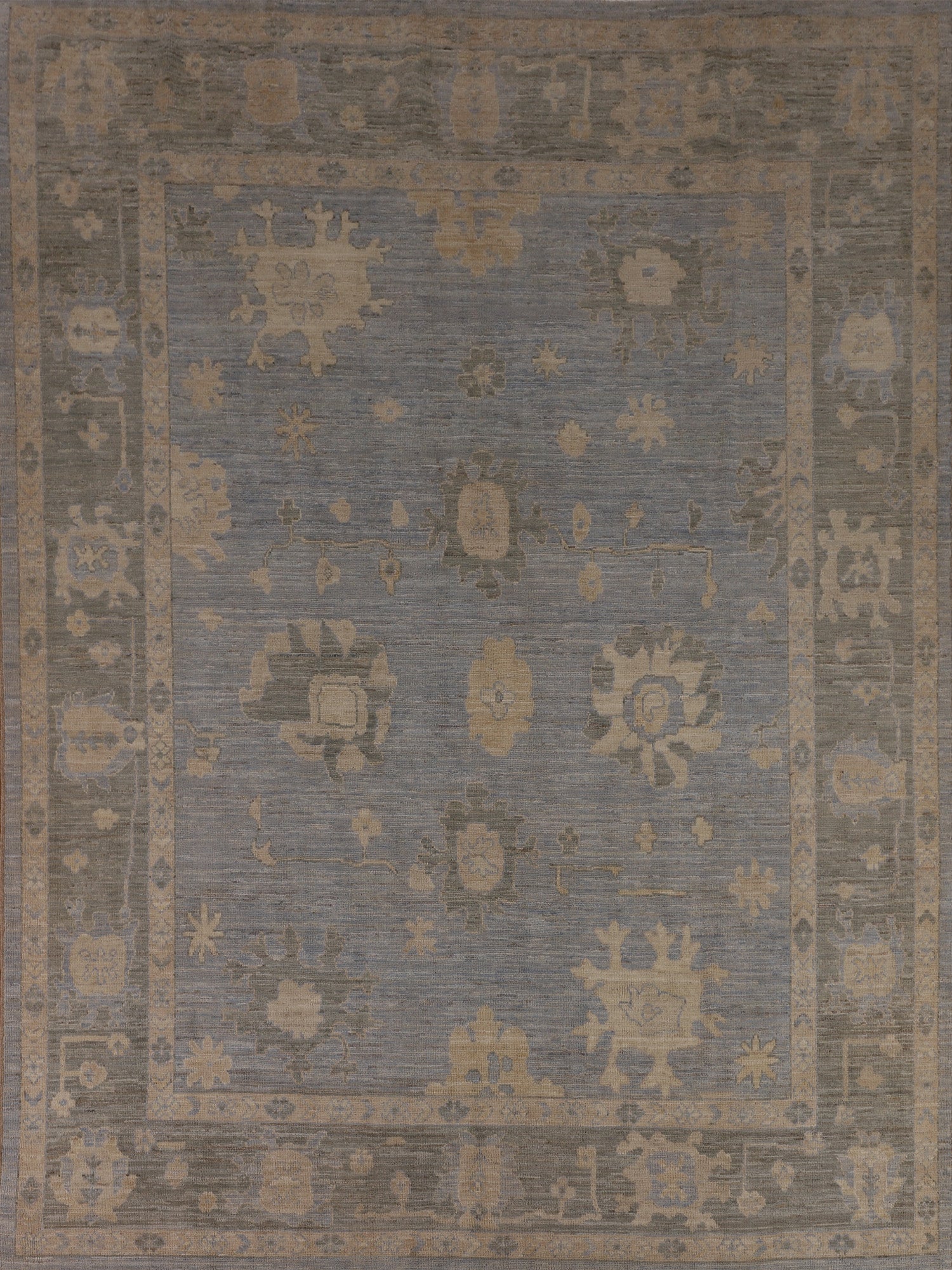 Blues Handmade Oushak Turkish Area Rug 8x10