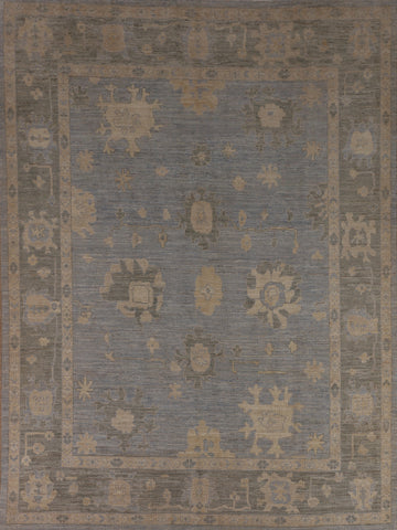 Blues Handmade Oushak Turkish Area Rug 8x10