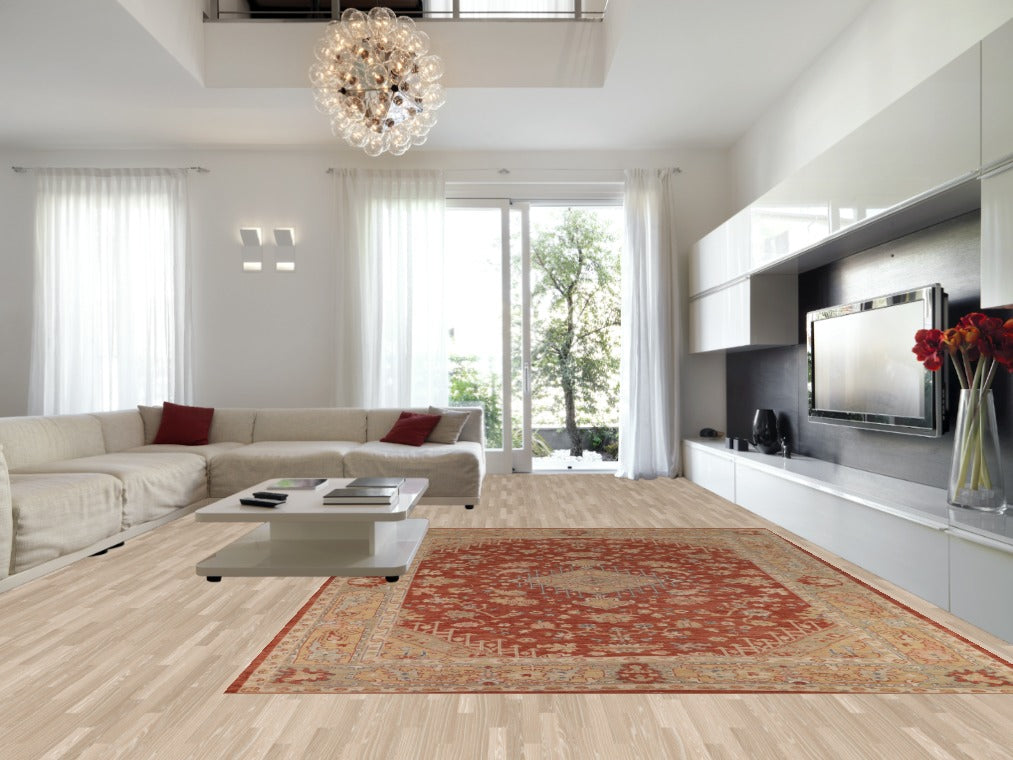 Vegetable Dye Oushak Turkish Large Rug 11x14