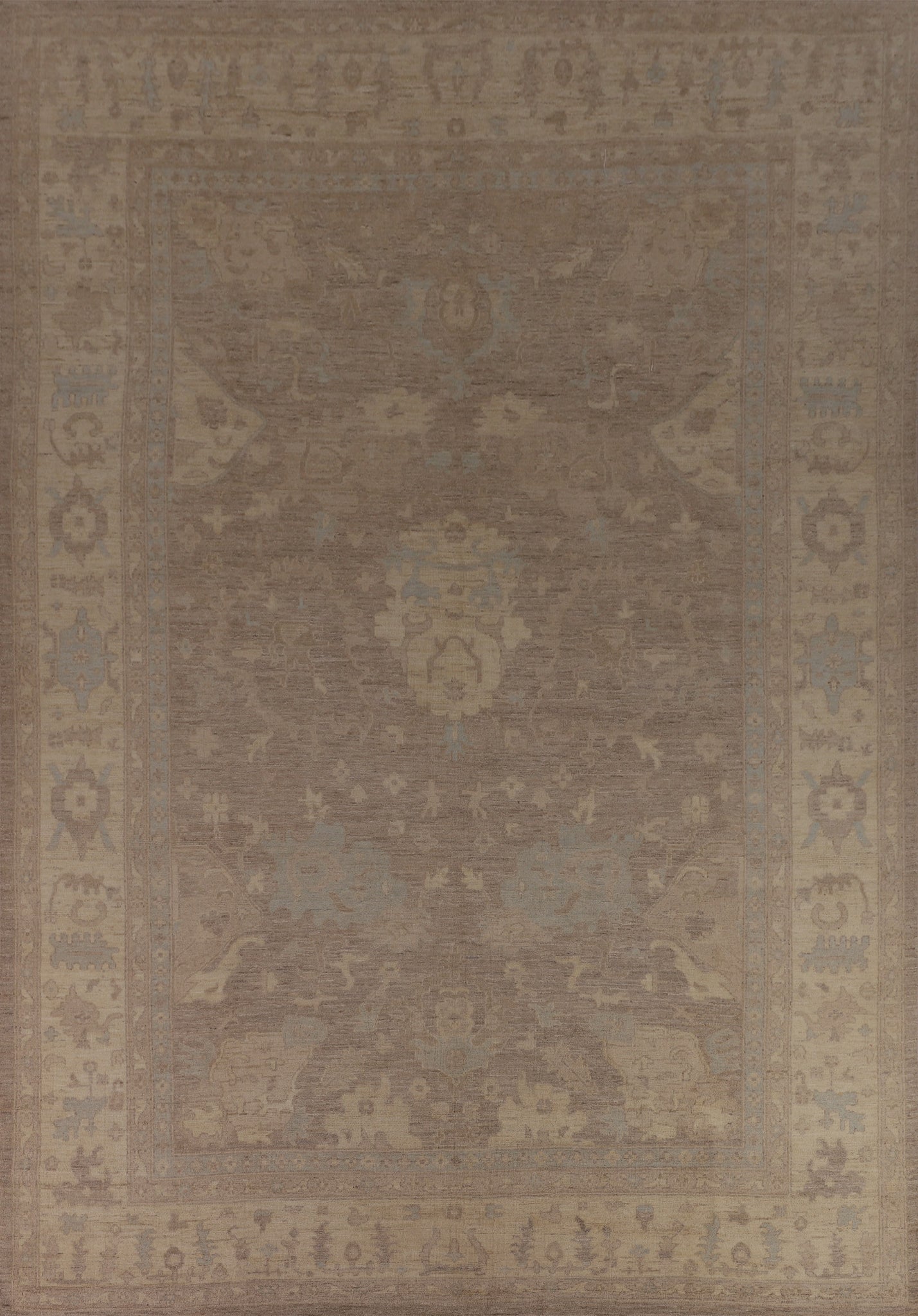 Vegetable Dye Oushak Turkish Large Rug 10x14