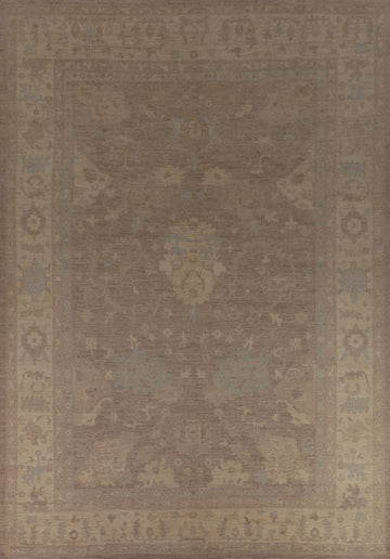 Vegetable Dye Oushak Turkish Large Rug 10x14