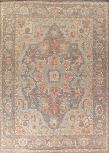 Vegetable Dye Oushak Turkish Large Rug 10x14