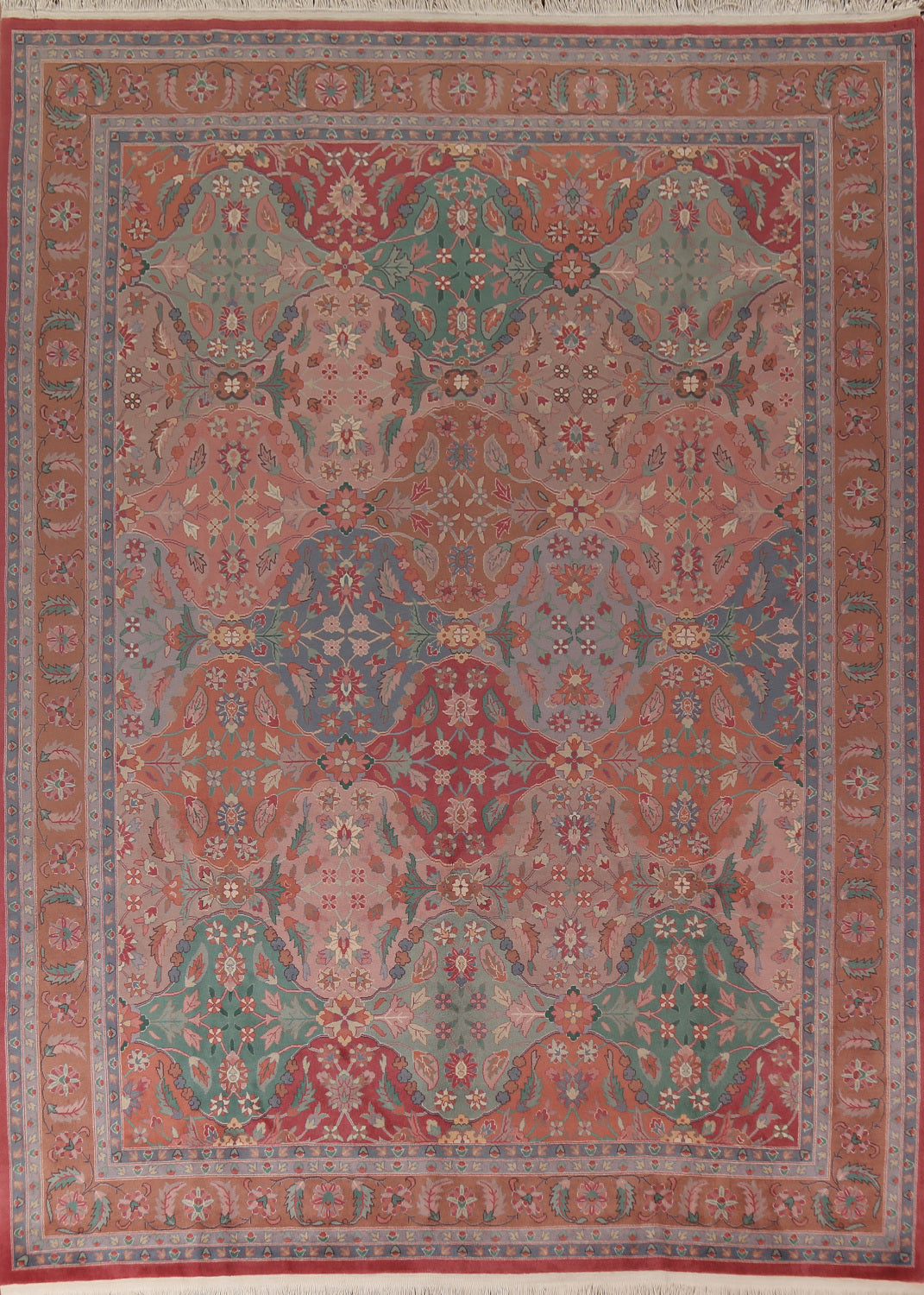 Pink Floral Aubusson Oriental Area Rug 9x12