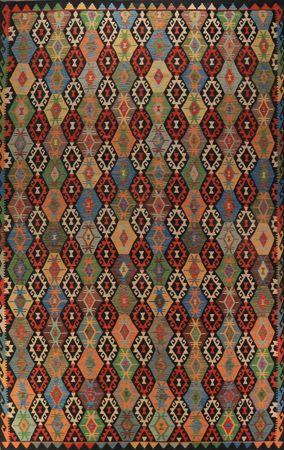 Flat Weave Kilim Oriental Large Rug 10x16