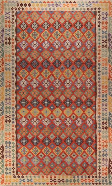 Flat-Weave Kilim Tribal Palace Rug 10x16