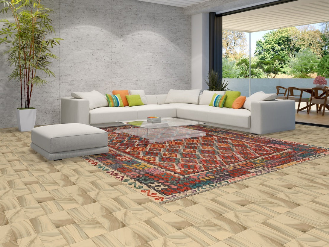 South Western Wool Kilim Oriental Area Rug 10x13