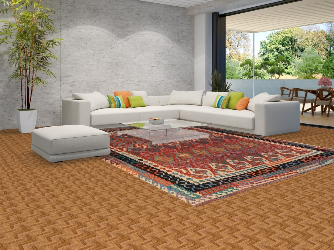 South Western Wool Kilim Oriental Area Rug 10x13