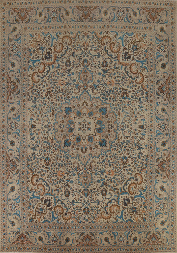 Vintage Wool Tabriz Persian Area Rug 10x13