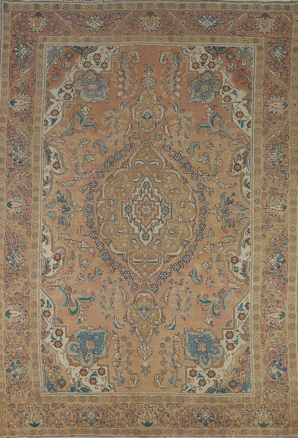 Vintage Wool Tabriz Persian Area Rug 8x11