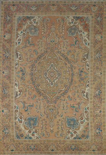 Vintage Wool Tabriz Persian Area Rug 8x11