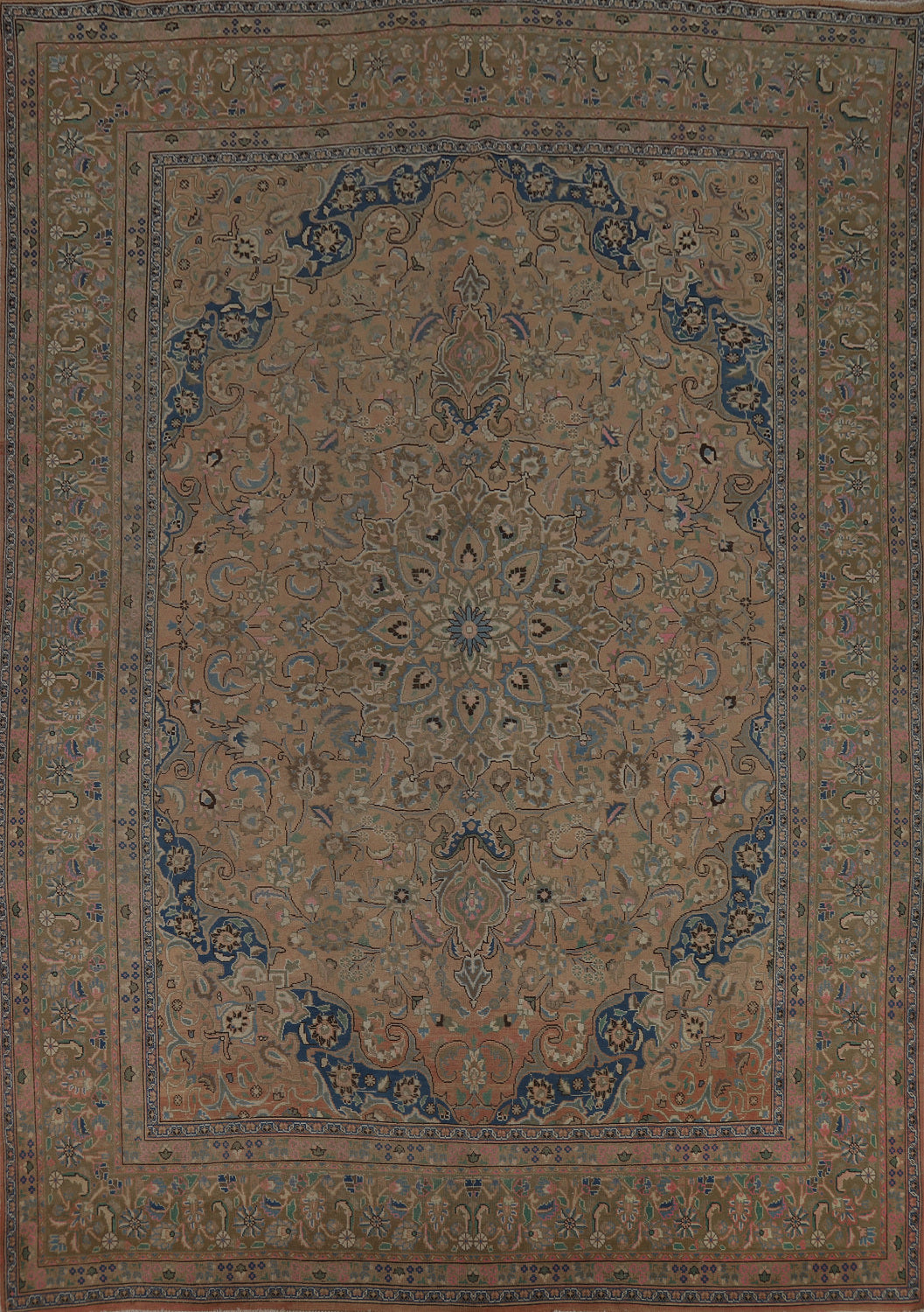 Vintage Floral Kashmar Persian Area Rug 10x13