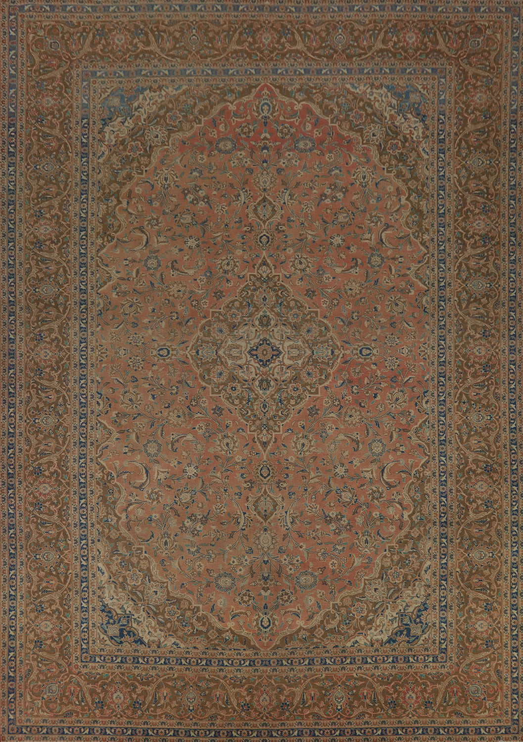 Traditional Wool Kashan Persian Area Rug 10x13
