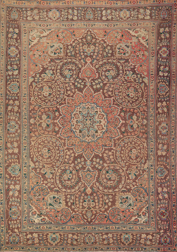 Vintage Wool Tabriz Persian Area Rug 8x11