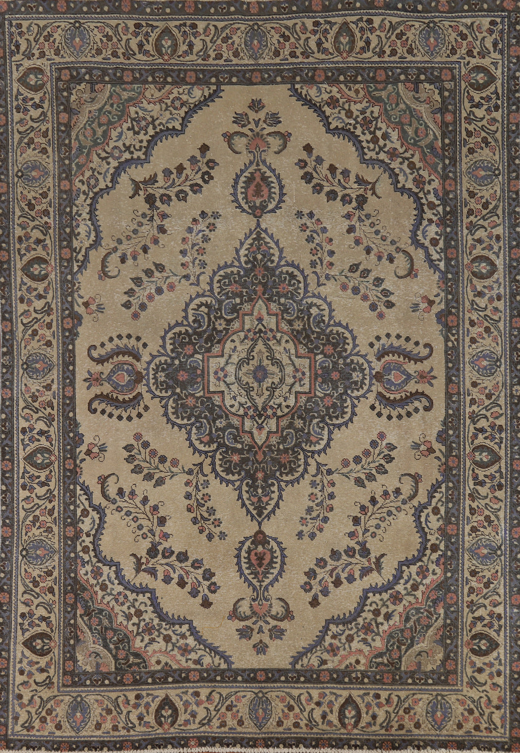 Vintage Wool Tabriz Persian Area Rug 8x11