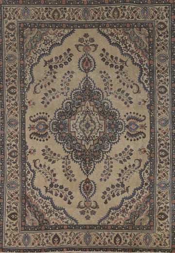 Vintage Wool Tabriz Persian Area Rug 8x11