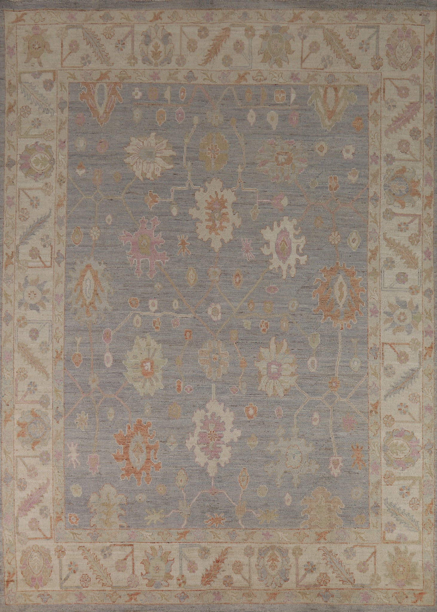 Vegetable Dye Oushak Turkish Area Rug 8x10