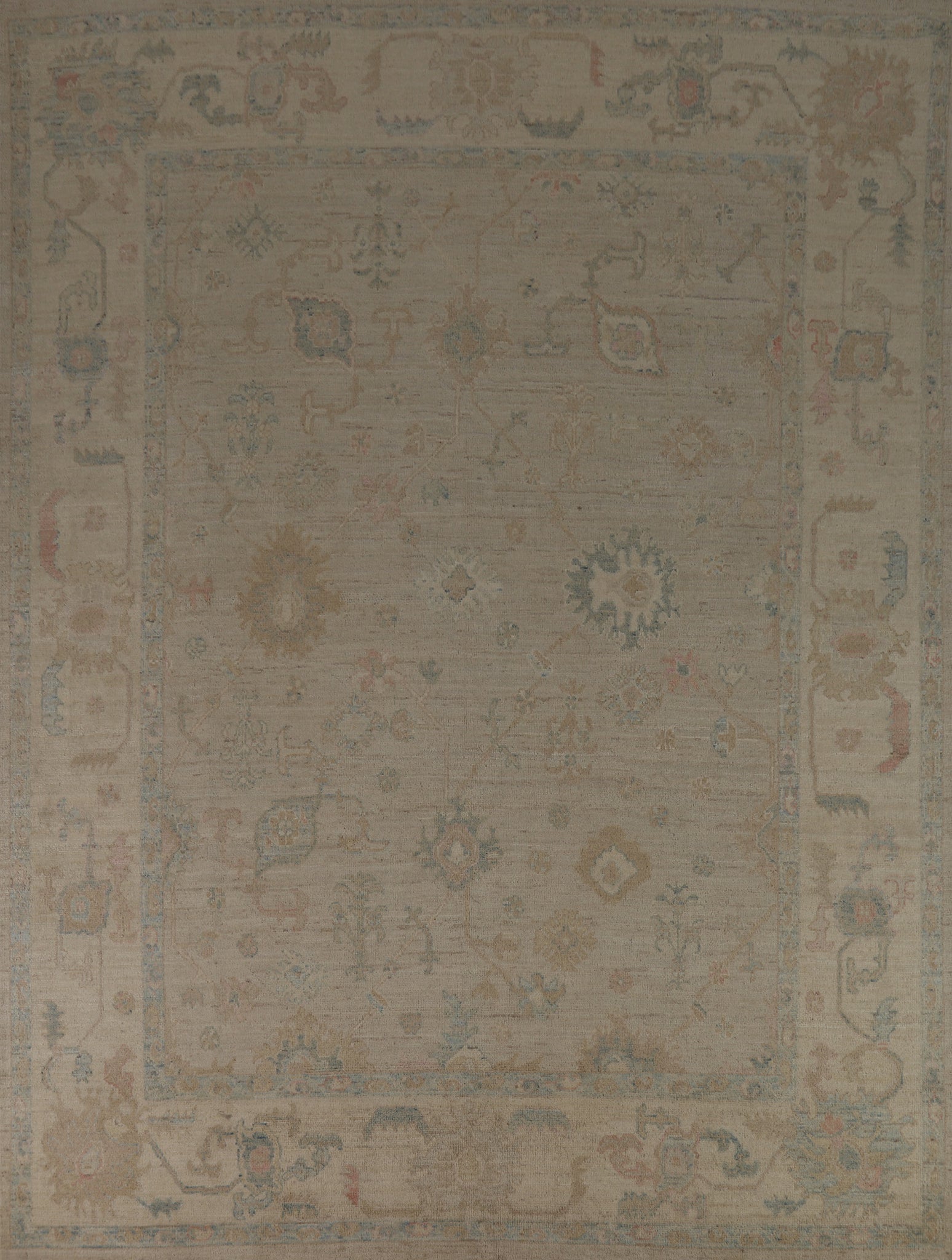 Vegetable Dye Oushak Turkish Area Rug 8x10