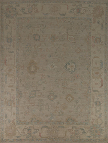 Vegetable Dye Oushak Turkish Area Rug 8x10