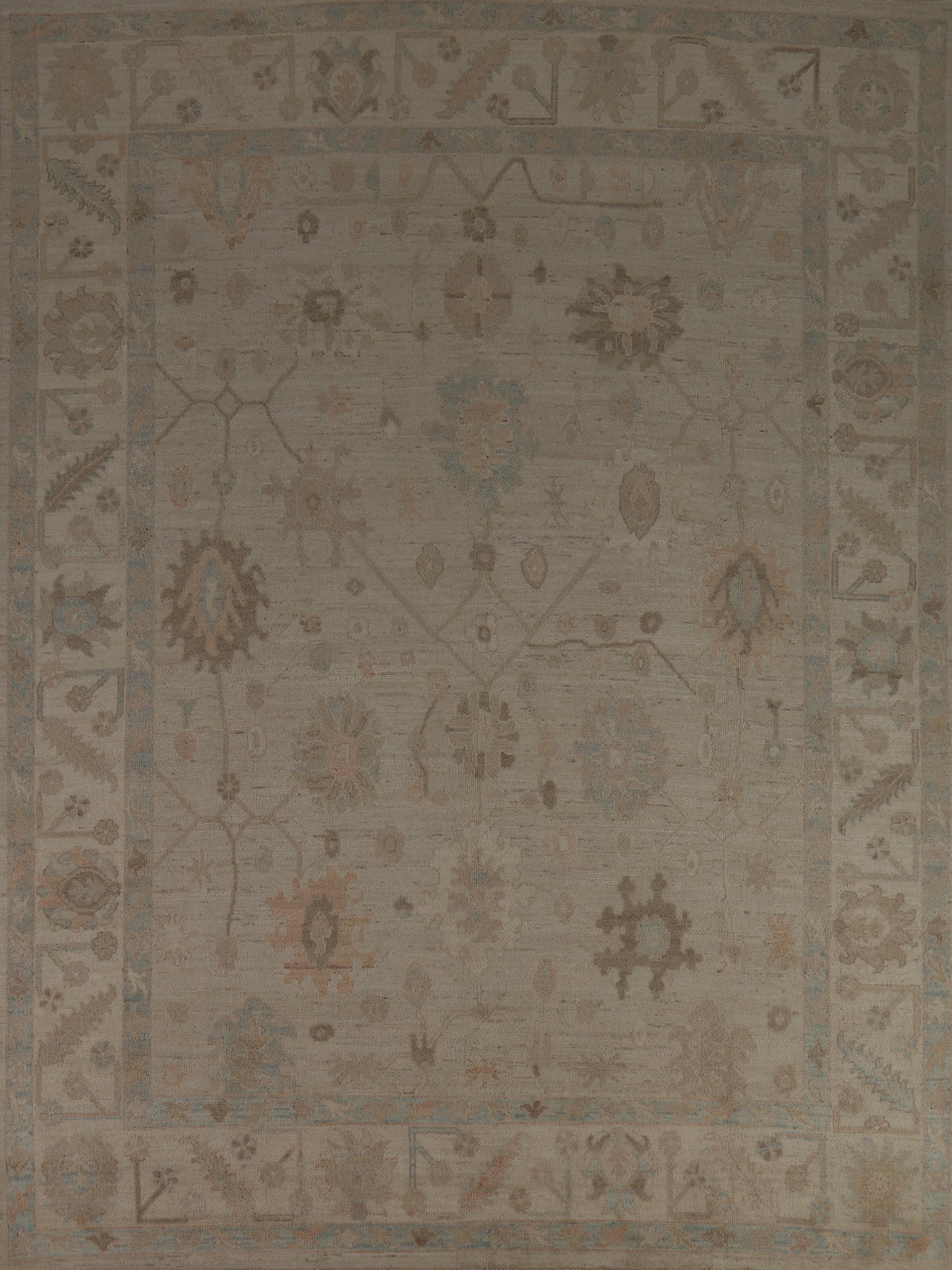 Vegetable Dye Oushak Turkish Area Rug 8x10