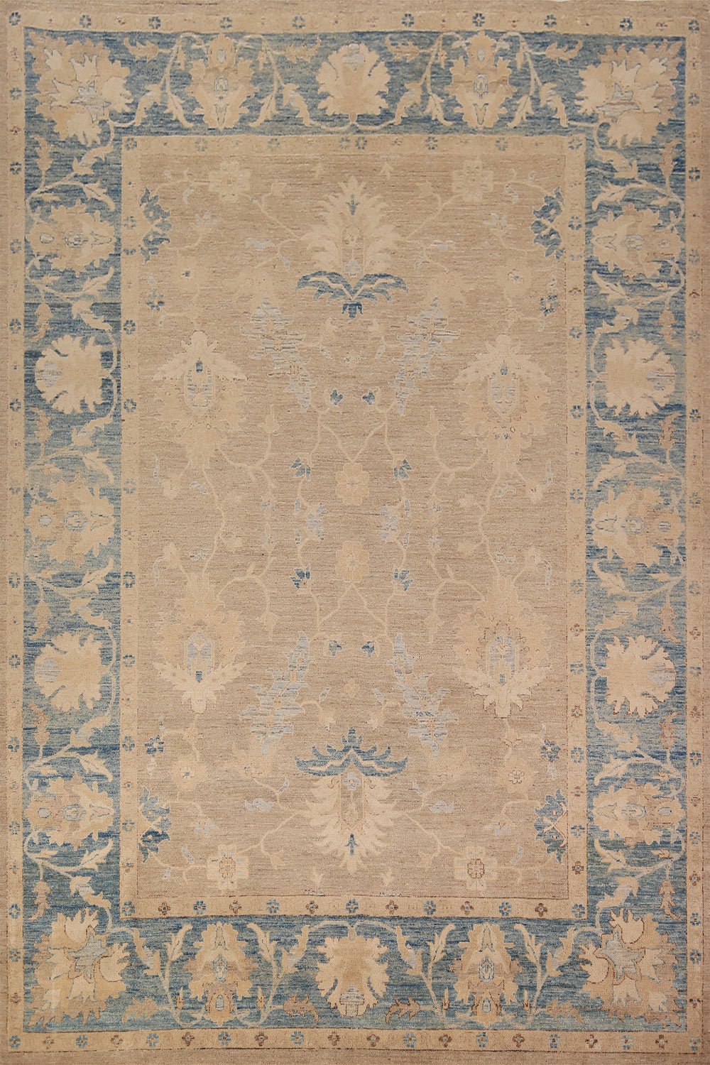 Vegetable Dye Oushak Turkish Area Rug 8x11